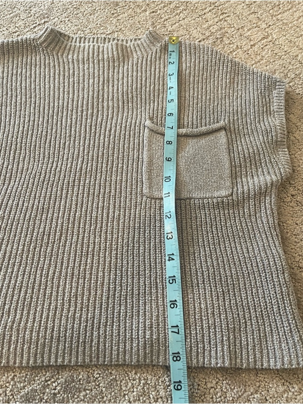 Free People Beach Freya Cropped Sweater Sleeveless, Boxy, Gray, Size Small - Picture 10 of 13